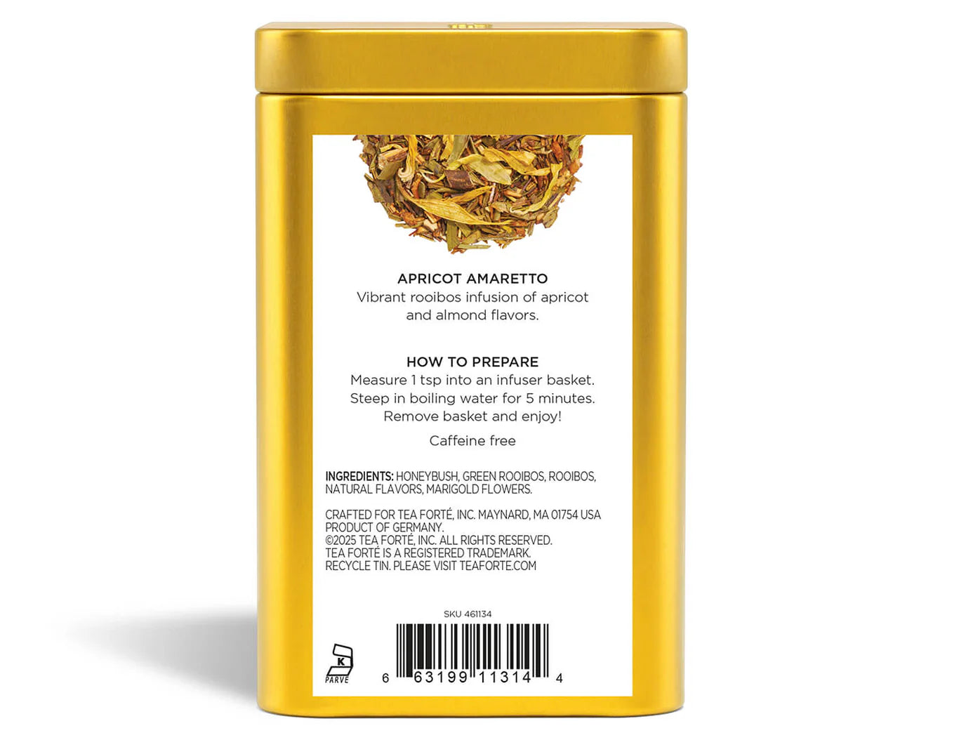 Infusión De Albaricoque Y Amaretto Hojas Sueltas detalle — Tea Forté México