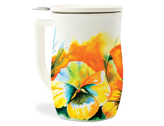 Taza con Infusor Fiore Amapola
