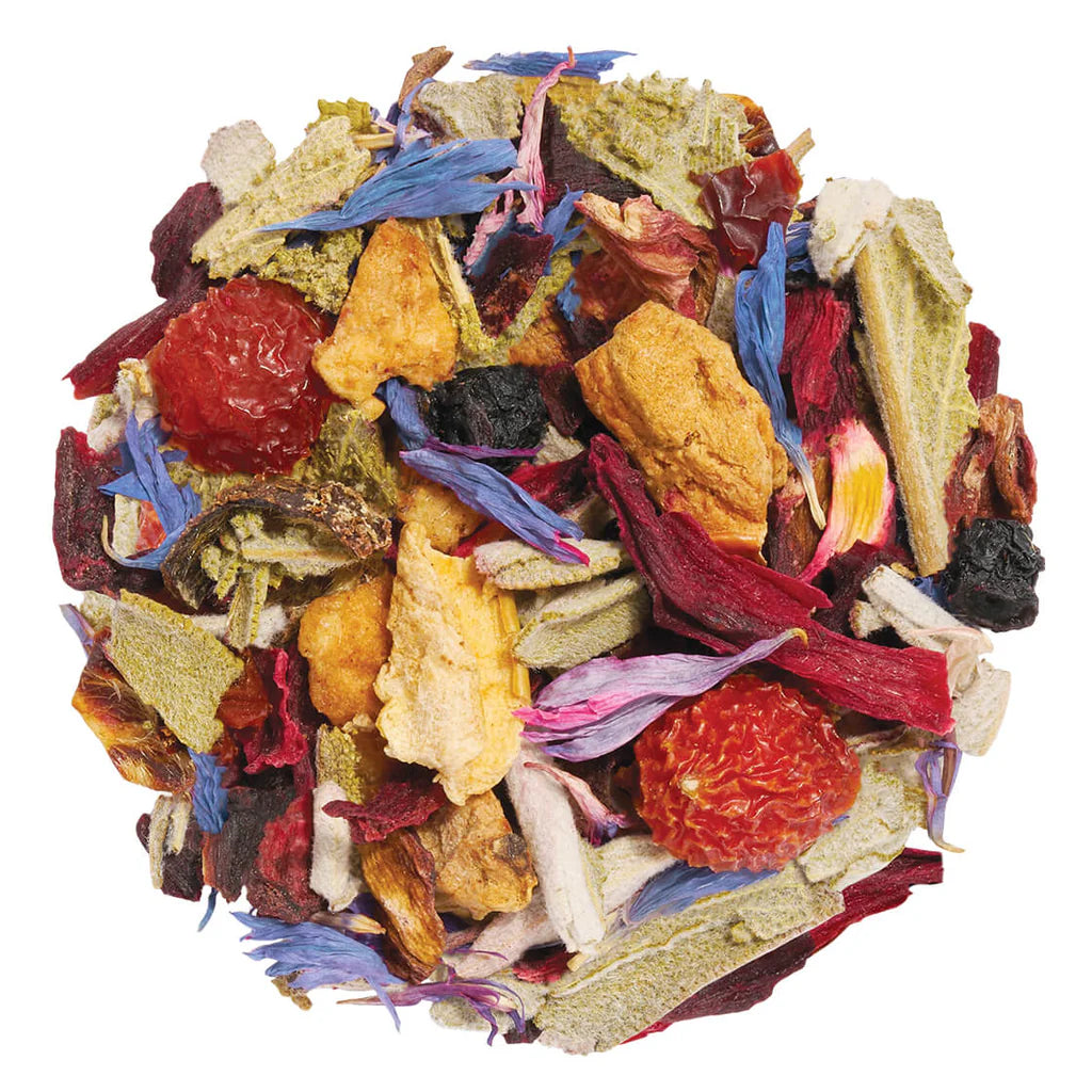 Tisana Blueberry Merlot Hojas Sueltas detalle — Tea Forté México