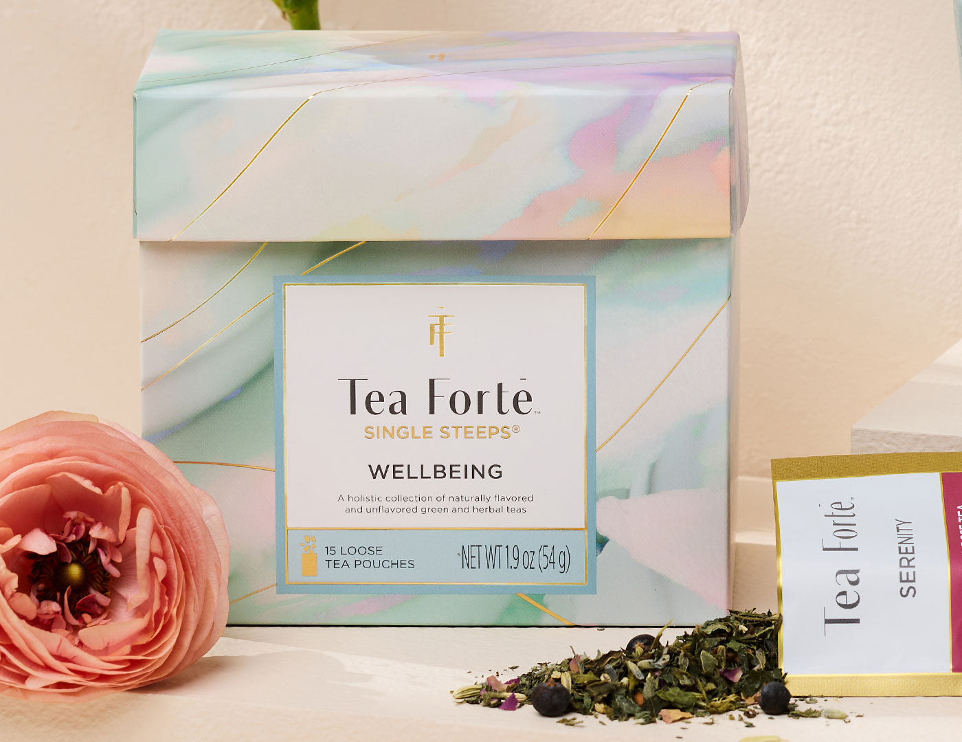 Colección Wellbeing de Tea Forté en formato Single Steeps® | Tea Forté México