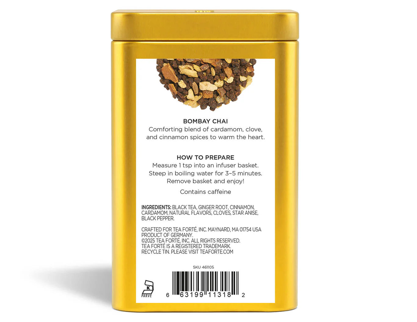 Té Negro Chai Bombay en Hoja Suelta | Tea Forté México