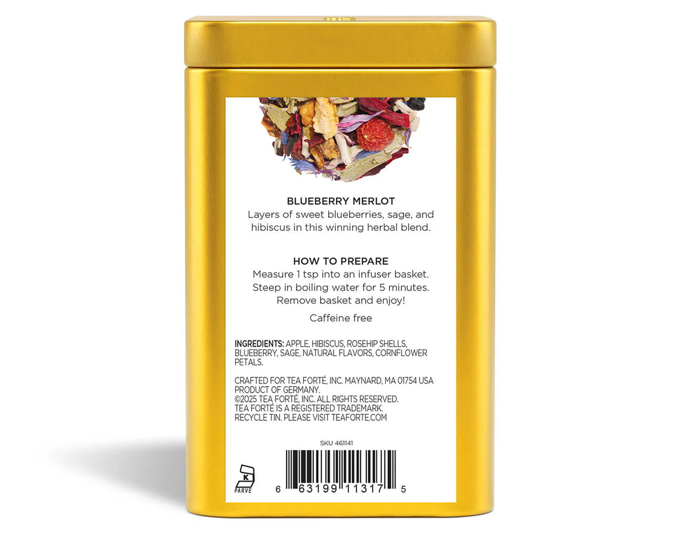 Tisana Blueberry Merlot Hojas Sueltas vista 3 — Tea Forté México