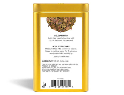 Tisana Belgian Mint Hojas Sueltas vista 3 — Tea Forté México