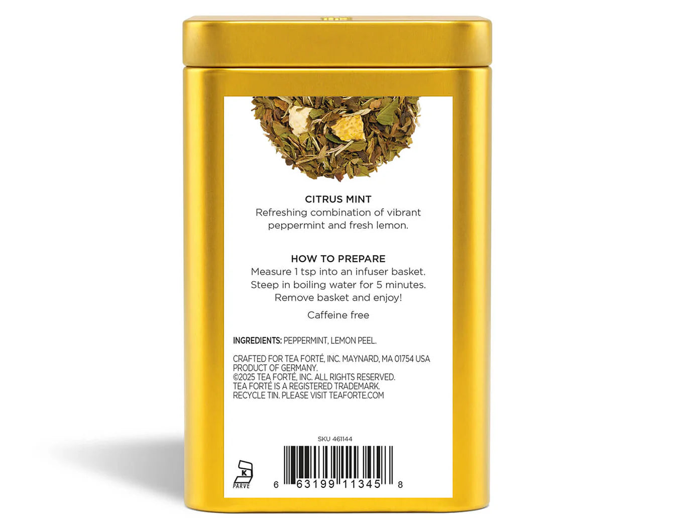 Tisana Citrus Mint Hojas Sueltas vista 3 — Tea Forté México