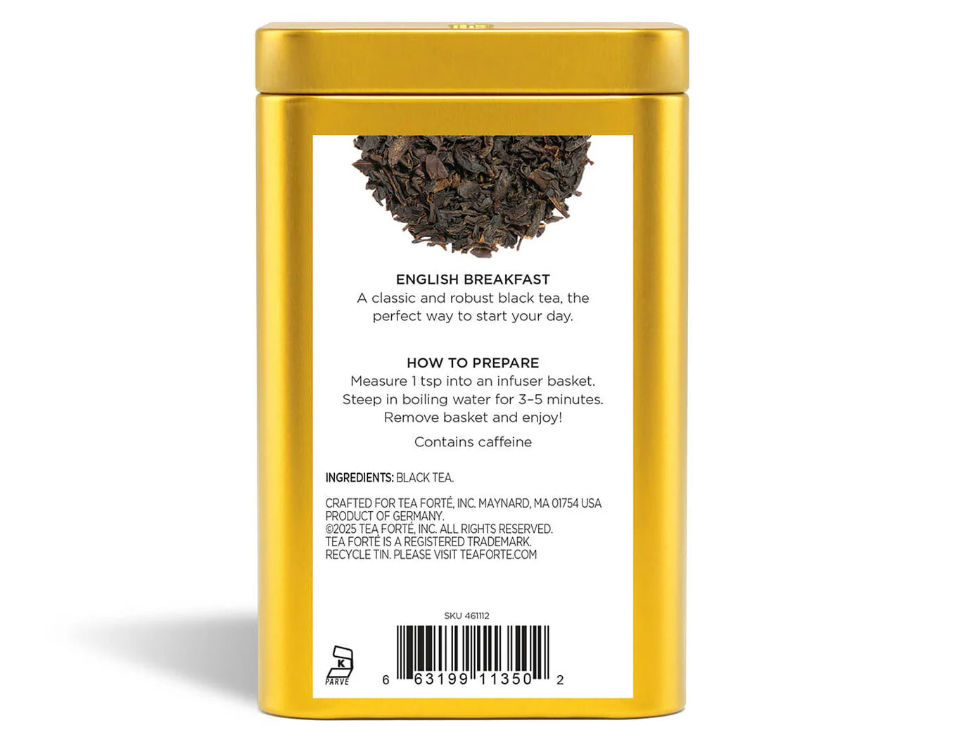 Té Negro English Breakfast Hojas Sueltas detalle — Tea Forté México