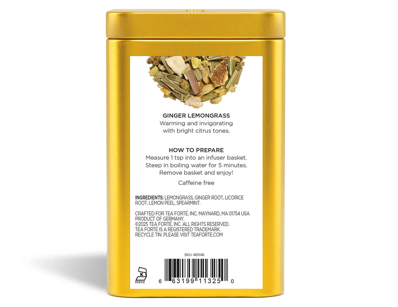 Tisana Ginger Lemongrass Hojas Sueltas vista 3 — Tea Forté México
