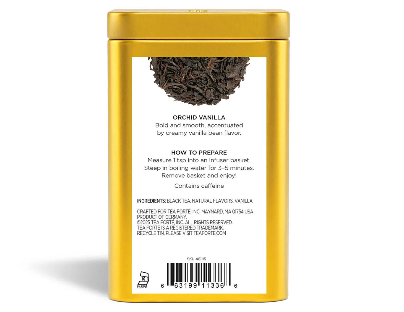 Té Negro Vainilla Orchid en Hoja Suelta | Tea Forté