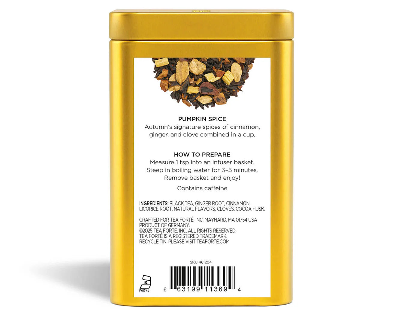 TÉ NEGRO PUMPKIN SPICE HOJAS SUELTAS