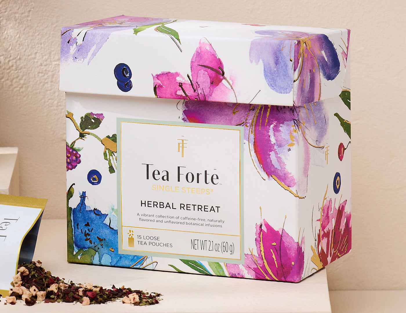 Línea Single Steeps® de Tea Forté, hoja suelta pre-dosificada | Tea Forté México
