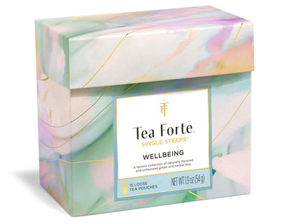 Mezclas Wellbeing de Tea Forté servidas en taza | Tea Forté México