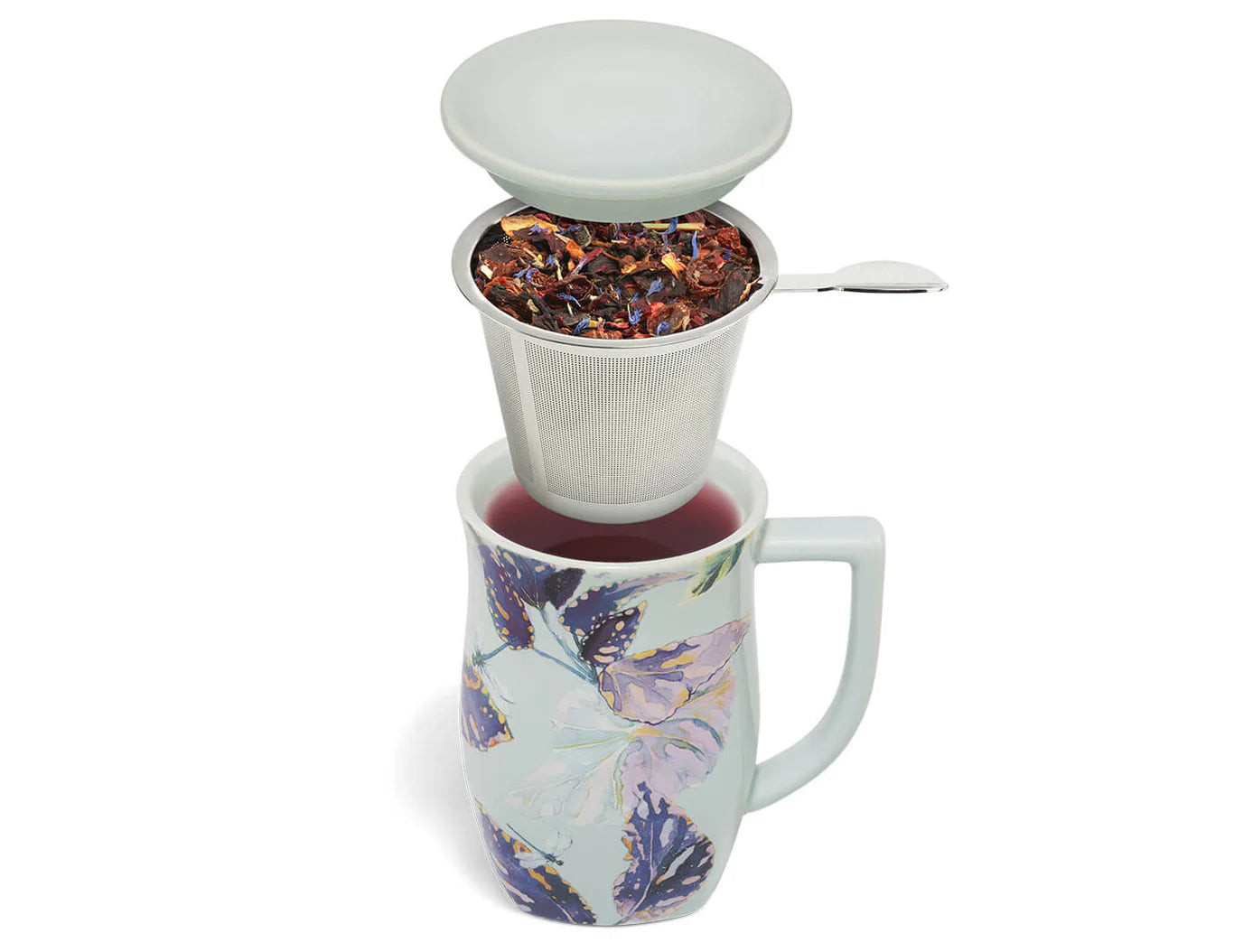 Taza con Infusor Fiore Demoiselle | Estilo y Té en Armonía