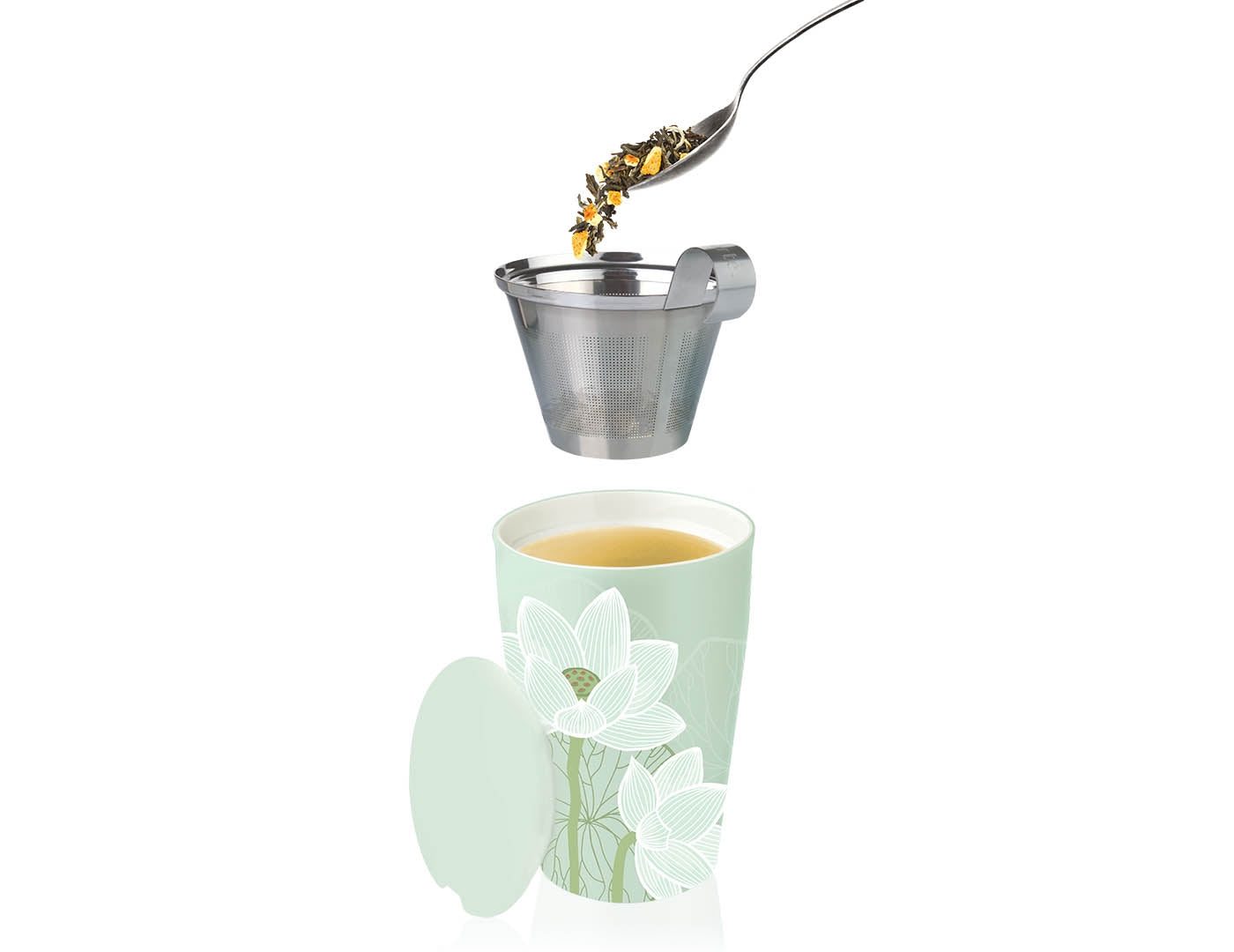 TEA FORTE TAZA INFUSOR KATI LOTUS