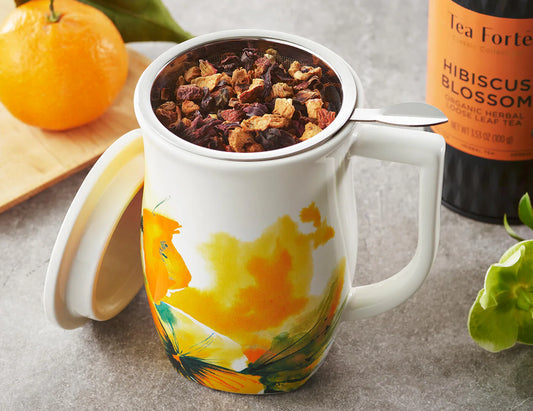 Taza con Infusor Fiore Amapola